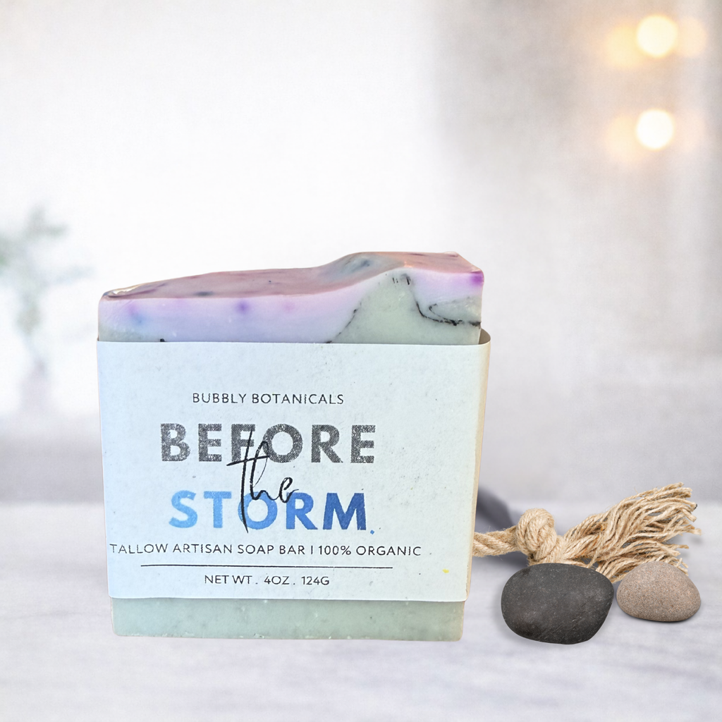 Handmade Tallow Soap - Before the Storm | Crisp Marine Scent