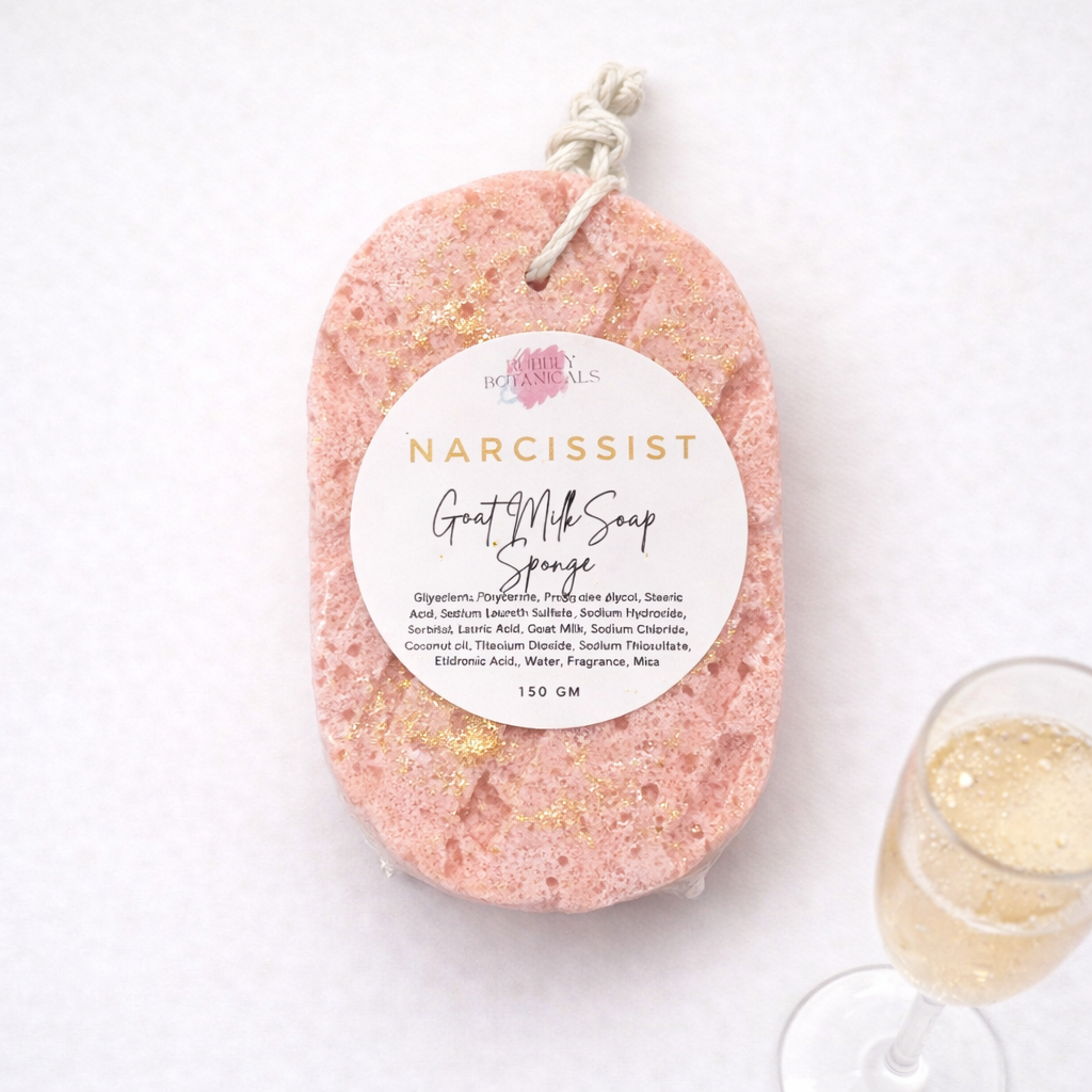 Goat Milk Soap Infused Sponge - Narcissist Type Scent | Lasts up to 6 weeks