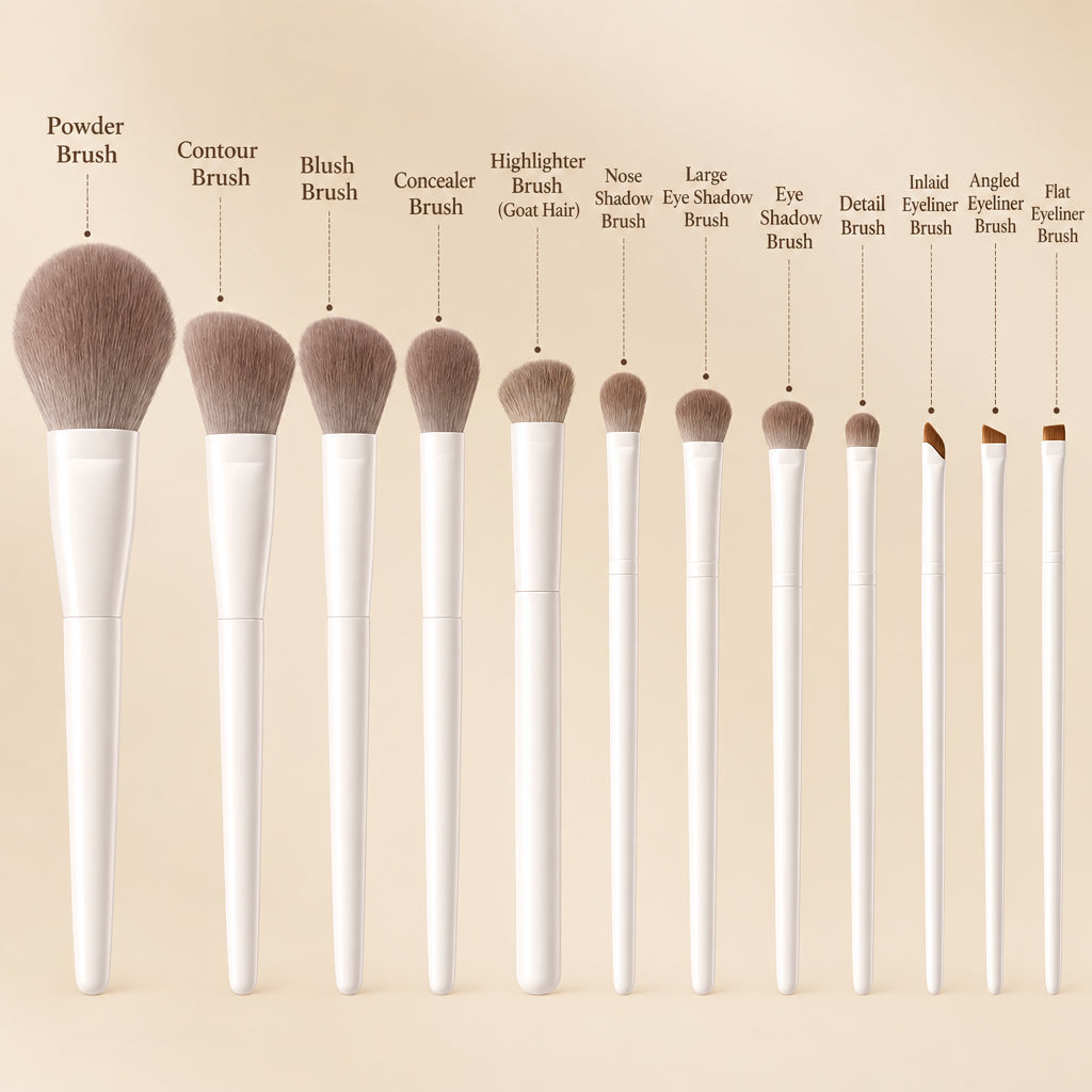 Cloud Porcelain 12-Piece Brush Set