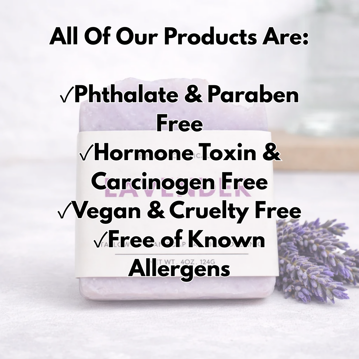 Handcrafted Tallow Soap - Activated Charcoal & Tea Tree | Clear, Healthy Skin