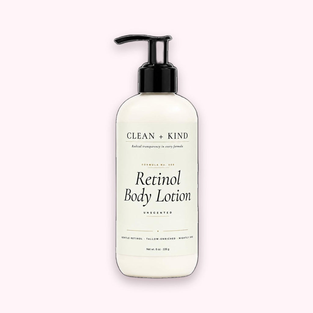 Retinol Body Lotion, 8 oz — Grass-Fed Tallow, Niacinamide, Shea, Jojoba, & Hyaluronic Acid
