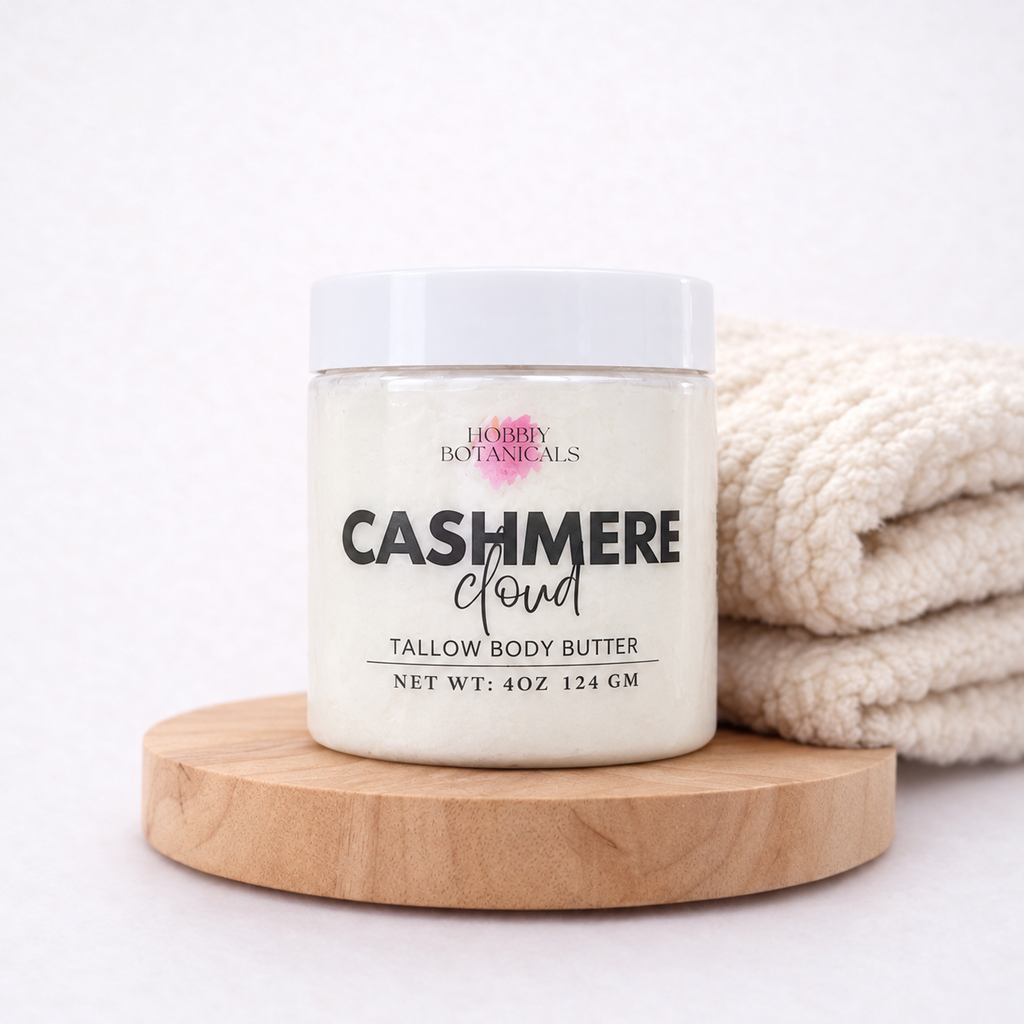 Artisan Tallow Body Butter - Cashmere Cloud | Rich Hydration & Cozy Scent