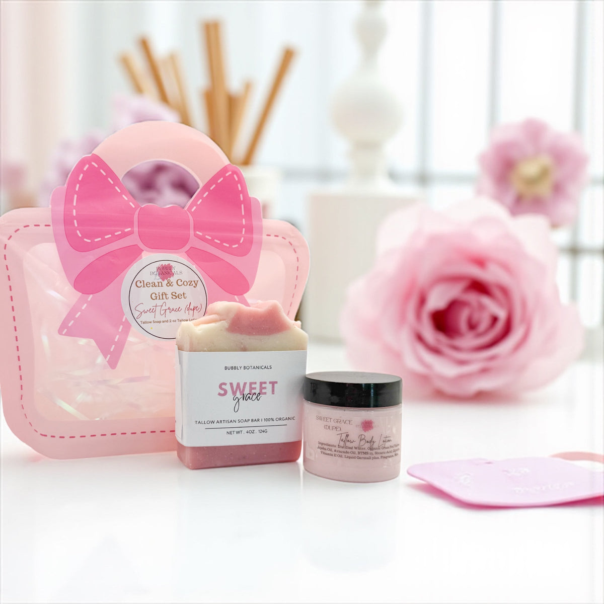 Clean and Cozy Tallow Gift Set – Natural Tallow Soap and Lotion Gift Set