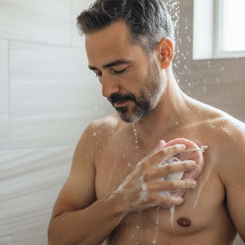 Goat Milk Soap Infused Sponge - The Perfect Man Scented | Lasts up to 6 weeks